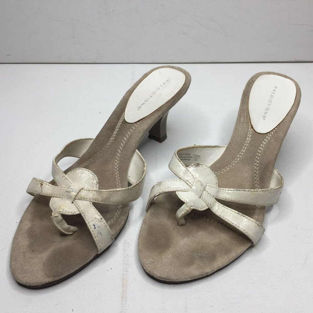 Reflections Womens White Heel Sandal 77096-29 Spring Summer Casual Size 10W